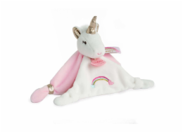 Doudou Dárková sada - plyšový muchláček jednorožec růžový 20 cm