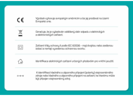 Kabel prodlužovací přívod 230V 2m, 5 zásuvek s vypínači, bílý