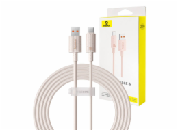 Rychlonabíjecí kabel Baseus USB na USB-C Habitat Series 2m 100W (růžový)