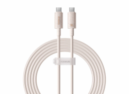 Rychlonabíjecí kabel Baseus USB-C na USB-C Habitat Series 2m 100W (růžový)
