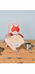 Doudou Dárková sada Plyšová liška Romarin s chrastítkem 21 cm