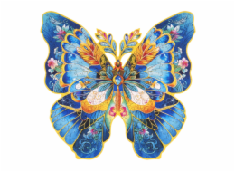 RoboTime Dřevěné puzzle Motýl Morpho Helena