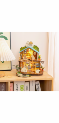 RoboTime 3D dřevěná skládačka Miniatura domečku Domeček pro štěňátka