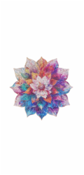 RoboTime Dřevěné puzzle Květinová mandala