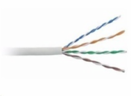 BAZAR- UTP kabel LYNX, Cat5E, drát, PVC, Dca, šedý, 305m - POŠKOZENÝ OBAL