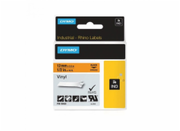 Dymo 18435 oranžová/černá vinylová páska s potiskem 12 mm x 5,5 m