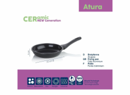 Pánev s keramickým povrchem 20 cm ATURA černá KL-15163