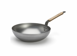 WOK pánev de Buyer, 5717.28 WOK, MINERAL B BOIS,  28 cm, dřevěná rukojeť, zaoblená