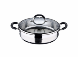 Servírovací pánev s poklicí nerez FOODIES 28 cm 3,8 litru BGMP-1503-BK
