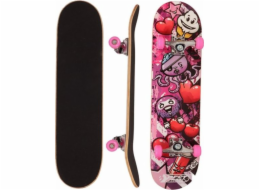 Skateboard Best Sporting Skateboard Dřevěný OCOTOPUS RŮŽOVÝ NEJLEPŠÍ SPORTING