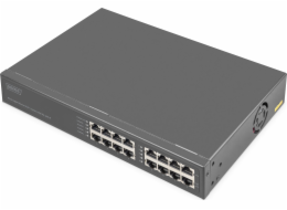 Digitus Přepínač Switch 8portový gigabitový PoE + injektor 250W s paticí