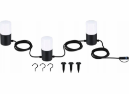 Paulmann Plug & Shine TUBS 3x2W 3000K E14 IP44 24V antracitová / hliníková světelný řetěz