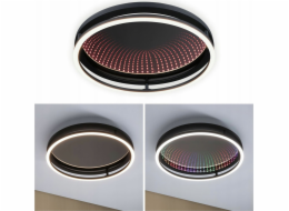Paulmann Stropní lampa SPACEGLOW ONE LED 3D DIM RGB rainbow 38W 3900lm 3000-6500K dálkové ovládání 230V matná černá / kov