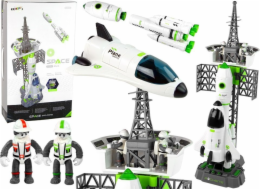 LeanToys Vesmírná stanice Raketa Raketoplán Zvuková sada Kouř