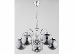 Alfa Závěsná lampa Hero stříbrná, 5-světlový chromový lustr 28285 Alfa