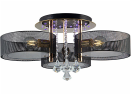 Mdeco Stropní lampa Stropní lampa glamour ELMDRS8006/3 TR NET MDECO kov LUMINAIRE křišťálové s dálkovým ovládáním zlato-černá