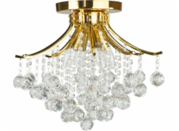 Mdeco Stropní lampa ELM5191/4 TR MDECO glamour metal LUMINAIRE se zlatými krystaly