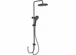 Wenko Sprchový sloup s dešťovou sprchou a ruční sprchou, matně černý, 120 cm, WENKO