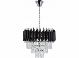 Mdeco Elem Toledo 6260/4 8C BL závěsná lampa 4x40W E14 chrom/průhledná/černá