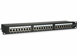 Equip Patchpanel Equip 24x RJ45 Cat5e 19 FTP 1HE černý