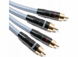 Melodika Kabel MD2R120G 2x RCA - 2x RCA, kovový - 12 m