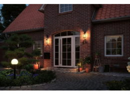 Paulmann Závěsná lampa Plug & Shine GLOB 2W 3000K IP65 24V antracitová zahradní lampa