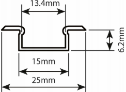 Prescot Basic Plus 2m eloxovaný LED profil s mléčným krytem BP-AN2ML Prescot