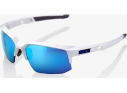100% Brýle Speedcoupe Matte White HiPER Blue s vícevrstvými zrcadlovkami