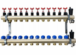 Kisan Rozdělovač Kisan 1 pro plošné a radiátorové vytápění s 3/4" výstupem, standard Eurokonus KRPTp 12 KRPTP12.20.12