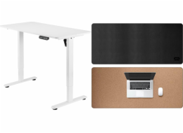 Mozos Desk Mozos ED PRO WH Desk White 120 cm x 60 cm + LDP1260 Black Pad