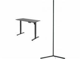 Mozos Desk Mozos Desk ED-PRO Černý 120 cm x 60 cm + Rohová stojací lampa LC-RGB LED černá