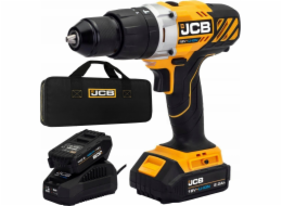 JCB Akumulátorová vrtačka 18V (sada: 2Ah baterie, nabíječka, brašna)