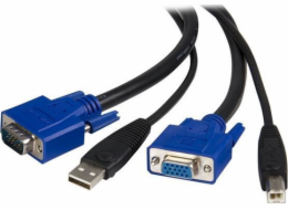 StarTech.com 2-in-1 USB KVM Cable - Keyboard / video / mouse / USB cable - HD-15 (VGA), USB Type B (M) to USB, HD-15 (VGA) - 6 ft - SVUSB2N1_6 - Kabel klávesnice / video / myš / USB - HD-15 (VGA), USB