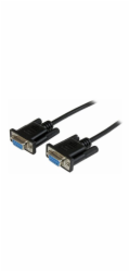 StarTech 1m Black DB9 RS232 Serial Null Modem Cable F/F - DB9 Female to Female - 9 pin RS232 Null Modem Cable - 1 meter, Black - Null modem kabel - DB-9 (F) do DB-9 (F) - 1 m - lisovaný, křídlové šrou