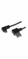 StarTech 1m 3 ft Micro-USB Cable with Right-Angled Connectors - M/M - USB A to Micro B Cable - 3ft Right Angle Micro USB Cable (USB2AUB2RA1M) - Kabel USB - Micro USB typ B (M) do USB (M) - USB 2.0 - 1