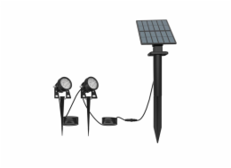 Solární dobíjecí lampa Domoletti Spiky, 1W, IP44, černá