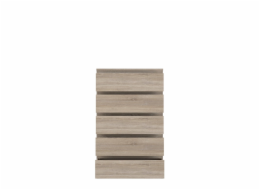 Komoda Domoletti LSQK312-D30F, hnědá, 42,2x77,2x128 cm
