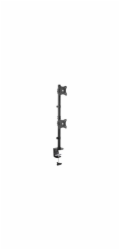 Startech Vertical Desk Mount Dual Monitor Arm - For Monitors 13" to 27" - Adjustable - Desk Clamp / Grommet-Hole Mount - Dual VESA Monitors - Black (ARMDUALV) - Montážní sada - pro 2 monitory - vysoce