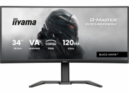 Iiyama GCB3482WQSU-B1 - LED monitor - hraní her - zakřivená - 34" - 3440 x 1440 WQHD @ 120 Hz - VA - 500 cd/m2 - 3000:1 - 0.6 ms - 2xHDMI, DisplayPort - reproduktory