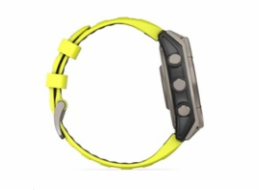 Garmin - fenix 8 Solar Sapphire - 47 mm - Titanium with Amp Yellow | Graphite Silicone Band, EU