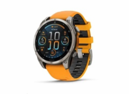 Garmin - fenix 8 Solar Sapphire - 51 mm - Carbon Gray DLC Titanium with Black | Pebble Gray Silicone Band, EU