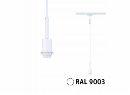 Závěsné svítidlo pro URail DECO SYSEMS DIM E14 dráha max.20W 230V bílá RAL9003 / kov