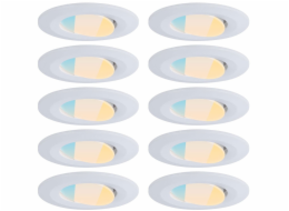 Paulmann CALLA LED zapuštěné svítidlo 10x5W 430lm kulaté, naklápěcí 3000/4000/6500K IP65 230V bílé matné