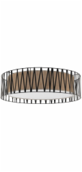 TK Lighting Stropní svítidlo Harmony 4556 4x15W E27 černá/juta