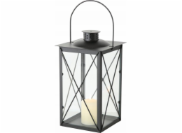 Boltze Kovová lucerna na svíčku, skleněné tabule, FAROL, 30 cm