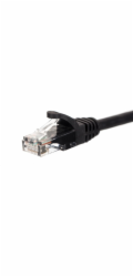 NETRACK BZPAT16K patch cable RJ45 snagless boot Cat 6 UTP 1m black