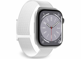 Puro Nylonový sportovní řemínek Apple Watch 4/5/6/7/SE/8 40/41 mm (bílý)