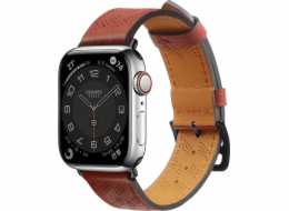 Hurtel Strap Kožený kožený řemínek Apple Watch SE, 8, 7, 6, 5, 4, 3, 2, 1 (41, 40, 38 mm) páskový náramek červený