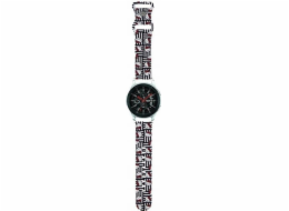 Sourcing Hello Kitty Univerzální řemínek HKUWLSDISK Silikonové hlavy a pruhy černý/černý řemínek 22 mm