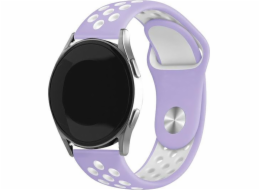 Beline  Watch pásek 20mm Sport Silikonová fialovo-bílá fialová/bílá krabička